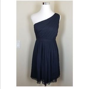 J CREW “Kylie” One Shoulder Chiffon Dress